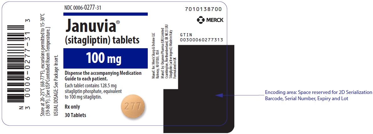 주요 표시 패널 - 100mg 정제 병 라벨