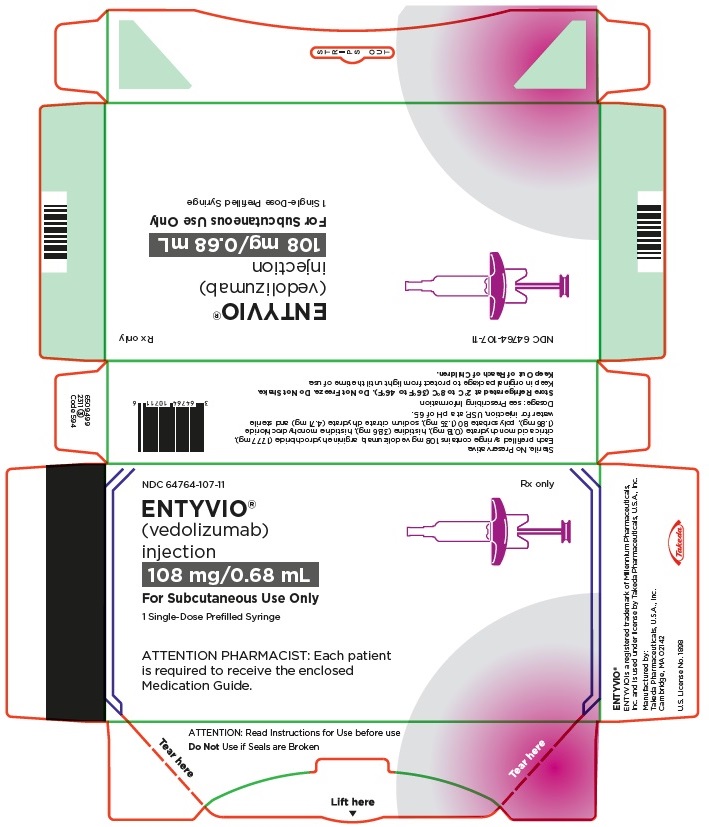 주요 표시 패널 - 108 mg/0.68 mL 주사기 트레이 상자