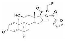 플루티카손 푸로에이트 화학 구조