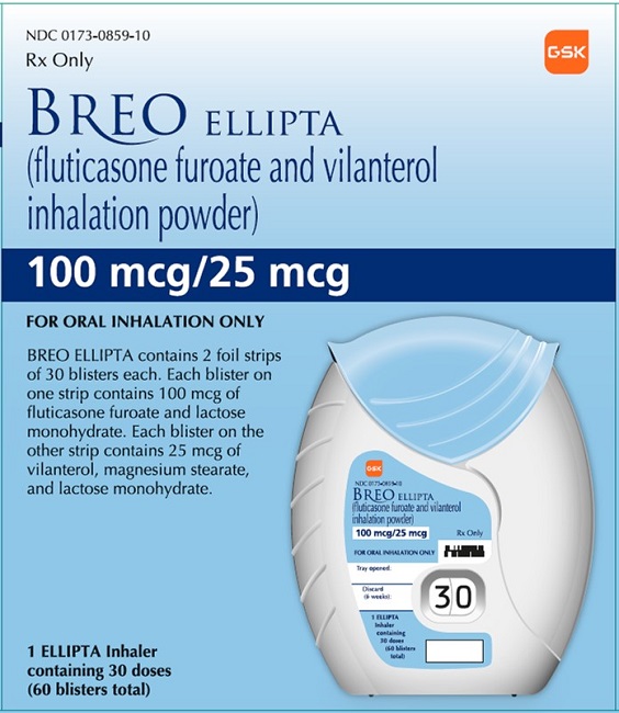 BREO ELLIPTA- fluticasone furoate and vilanterol trifenatate powder