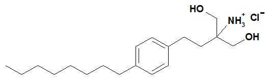 Fingolimod chemical structure
							