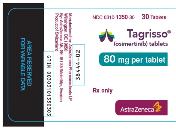 Tagrisso 80 mg 정제 병 라벨