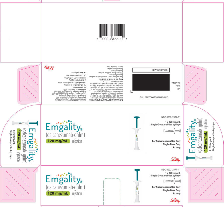 포장 상자 – EMGALITY 미리 채워진 주사기 120 mg
